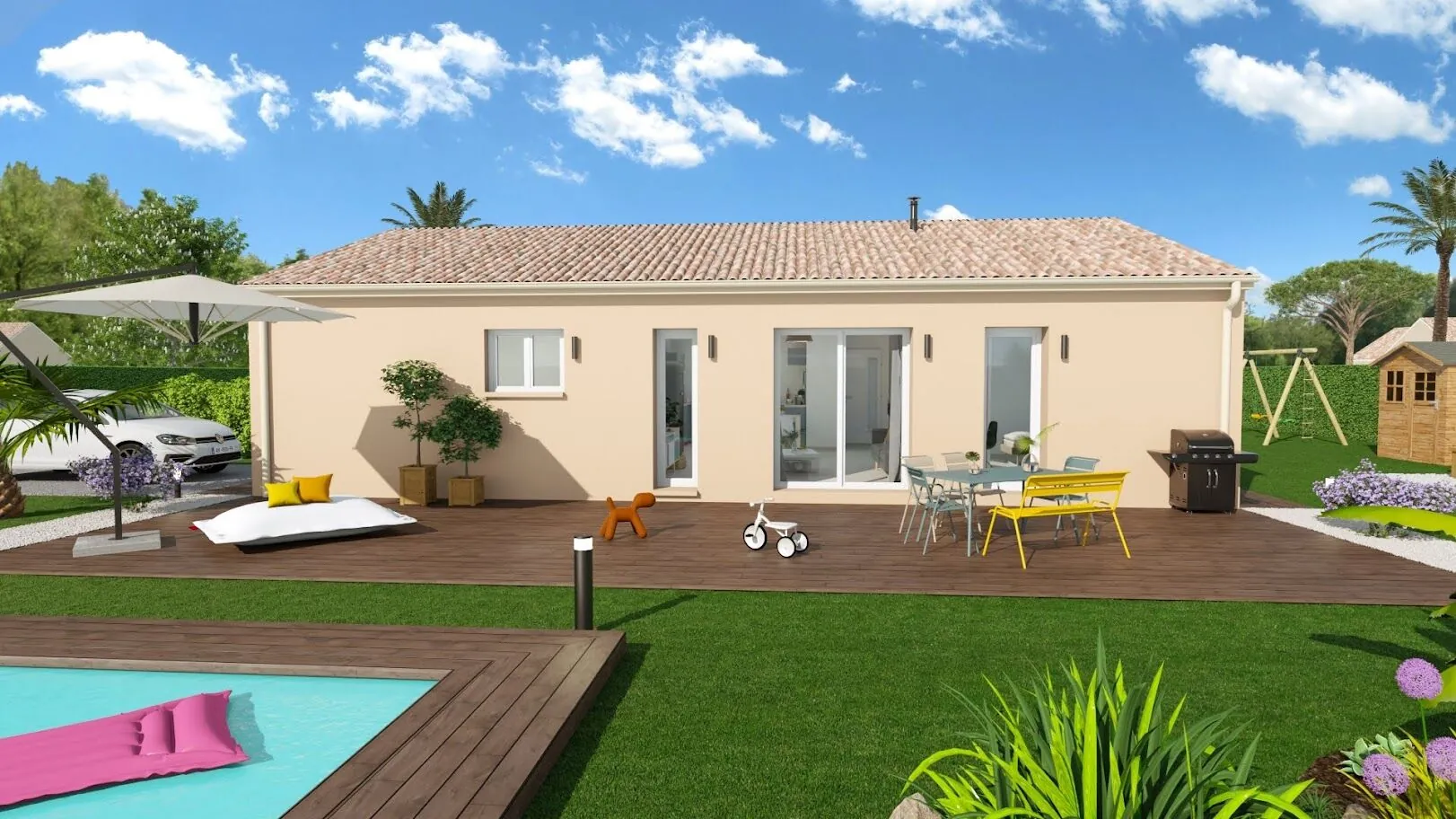 Maison neuve 3 chambres avec grand terrain à La Brède – Confort et personnalisation 