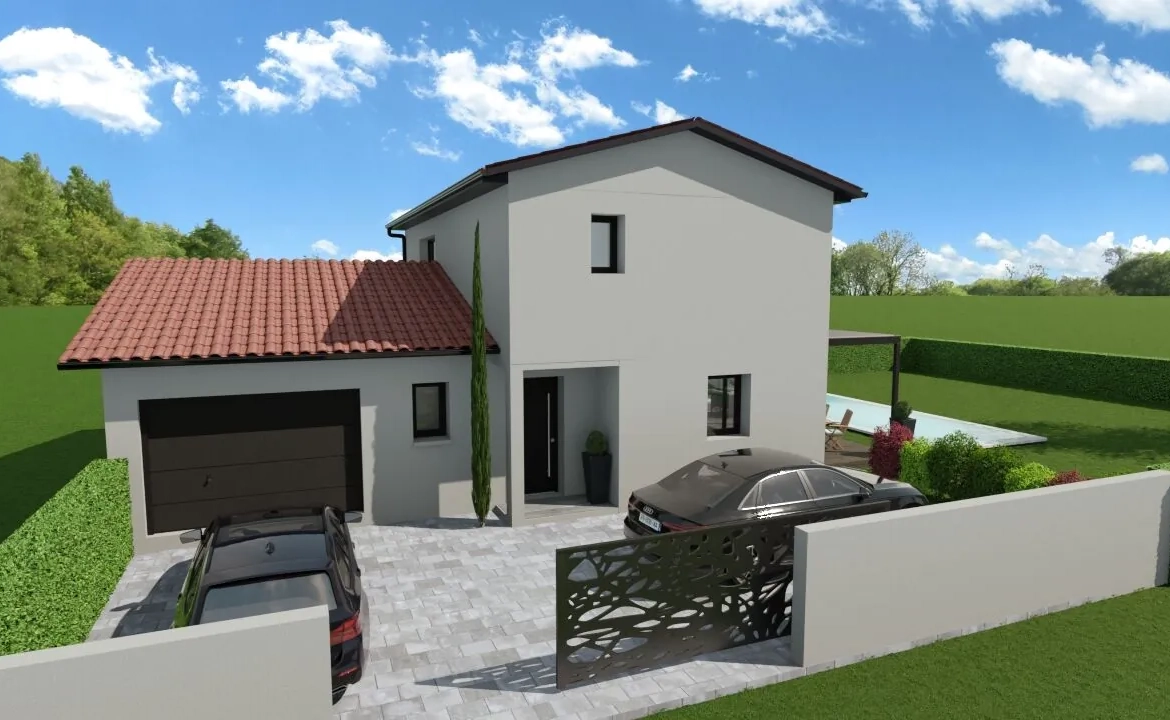 Projet de construction d'une maison de 100m² avec 3 chambres à Les Haies (69420) 