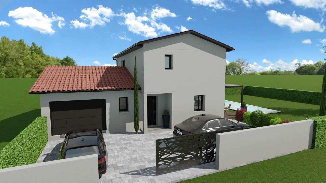 Projet de construction d'une maison de 100m² avec 3 chambres à Les Haies (69420) 