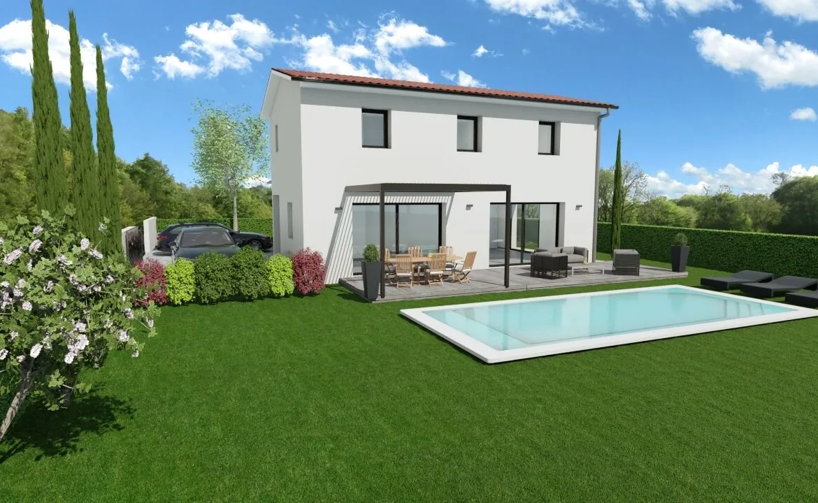 Projet de construction d'une maison de 100m² avec 3 chambres à Les Haies (69420) 