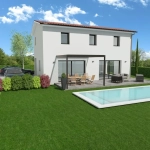 Projet de construction d'une maison de 100m² avec 3 chambres à Les Haies (69420)
