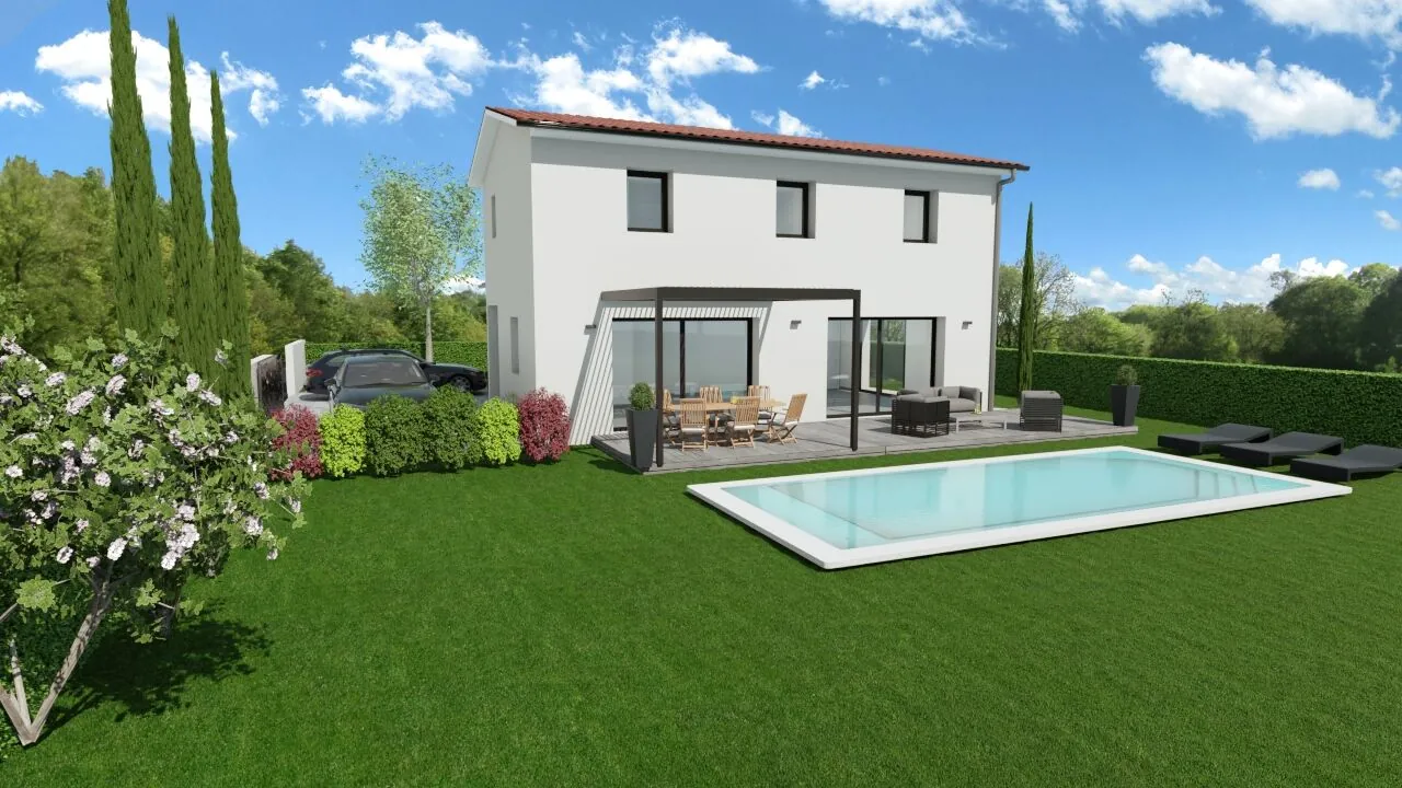 Projet de construction d'une maison de 100m² avec 3 chambres à Les Haies (69420) 