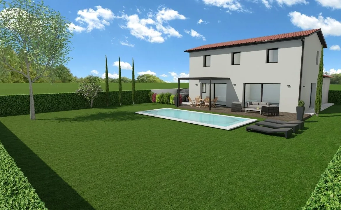 Projet de construction d'une maison de 100m² avec 3 chambres à Les Haies (69420) 
