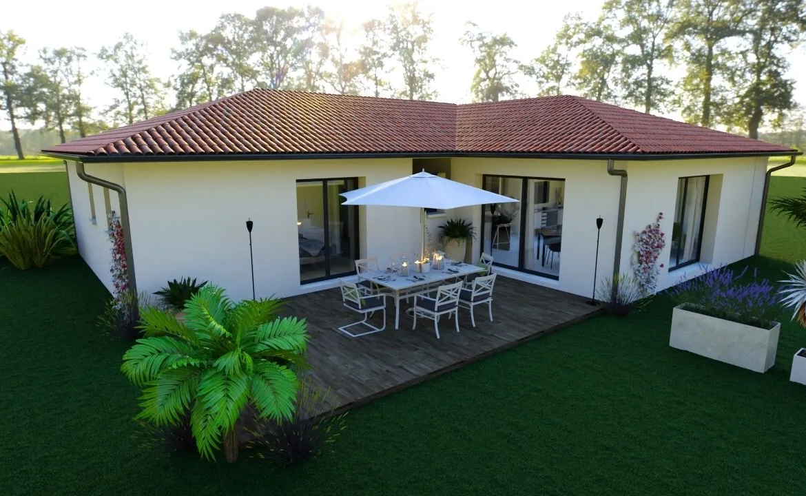 Maison moderne sur mesure avec 3 chambres, garage et terrasse à Pouillon 