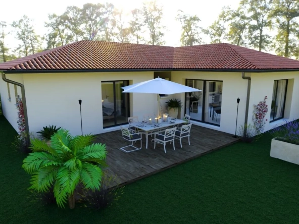Maison moderne sur mesure avec 3 chambres, garage et terrasse à Pouillon