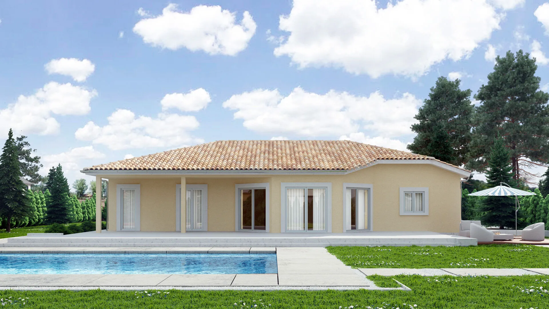 Magnifique projet de maison moderne à 30 min de Mâcon avec terrain de 1200 m² 
