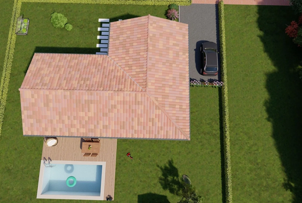 Maison neuve à Mussidan avec 4 chambres, performance énergétique A 
