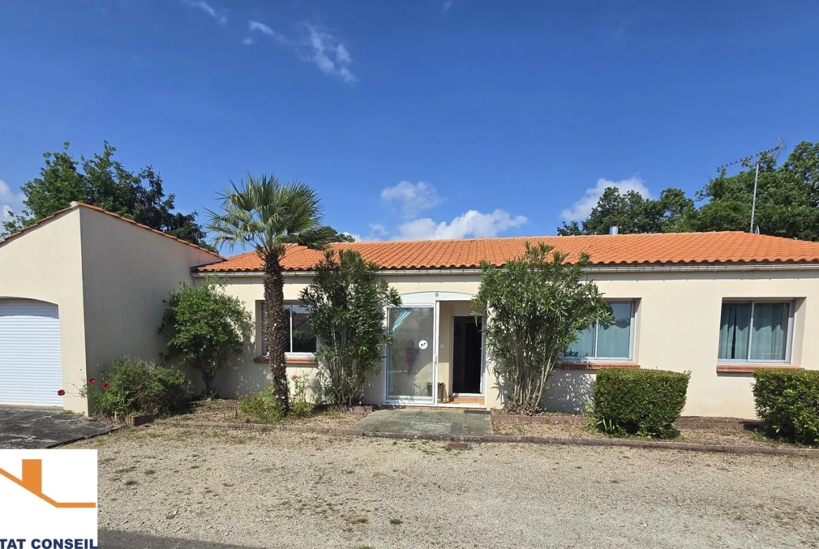 Maison de plain-pied à vendre aux Lucs-sur-Boulogne, 2 chambres, garage et jardin 