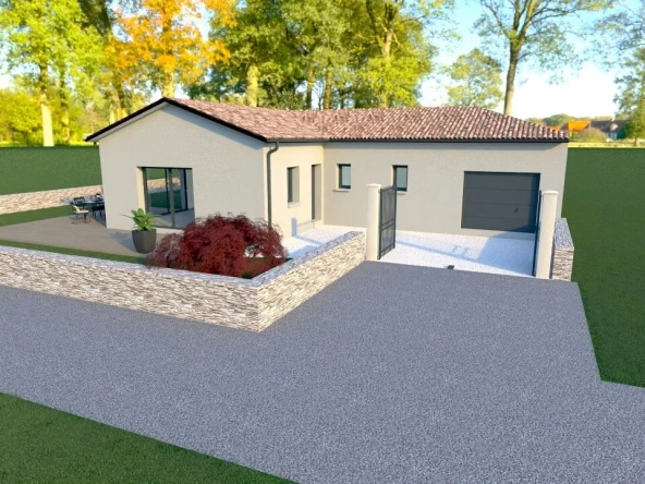 Vente maison neuve à Chaneins de 95 m² avec terrain de 550 m²