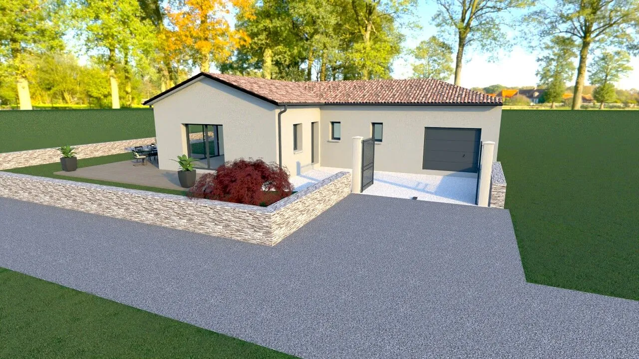 Vente maison neuve à Chaneins de 95 m² avec terrain de 550 m² 