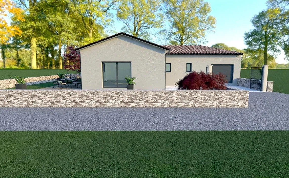Vente maison neuve à Chaneins de 95 m² avec terrain de 550 m² 