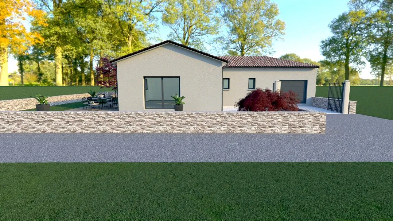 Vente maison neuve à Chaneins de 95 m² avec terrain de 550 m² 