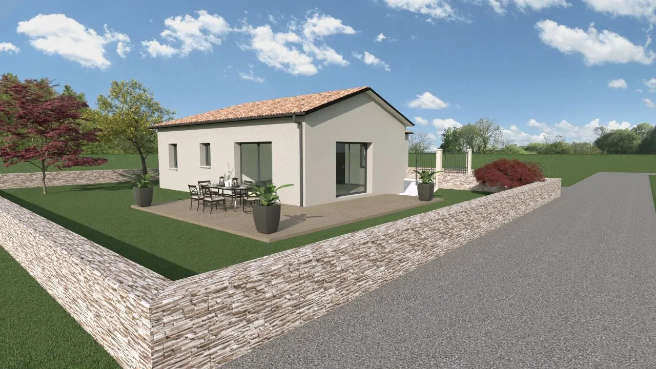 Vente maison neuve à Chaneins de 95 m² avec terrain de 550 m² 