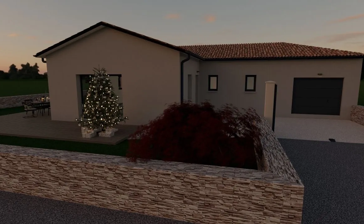 Vente maison neuve à Chaneins de 95 m² avec terrain de 550 m² 