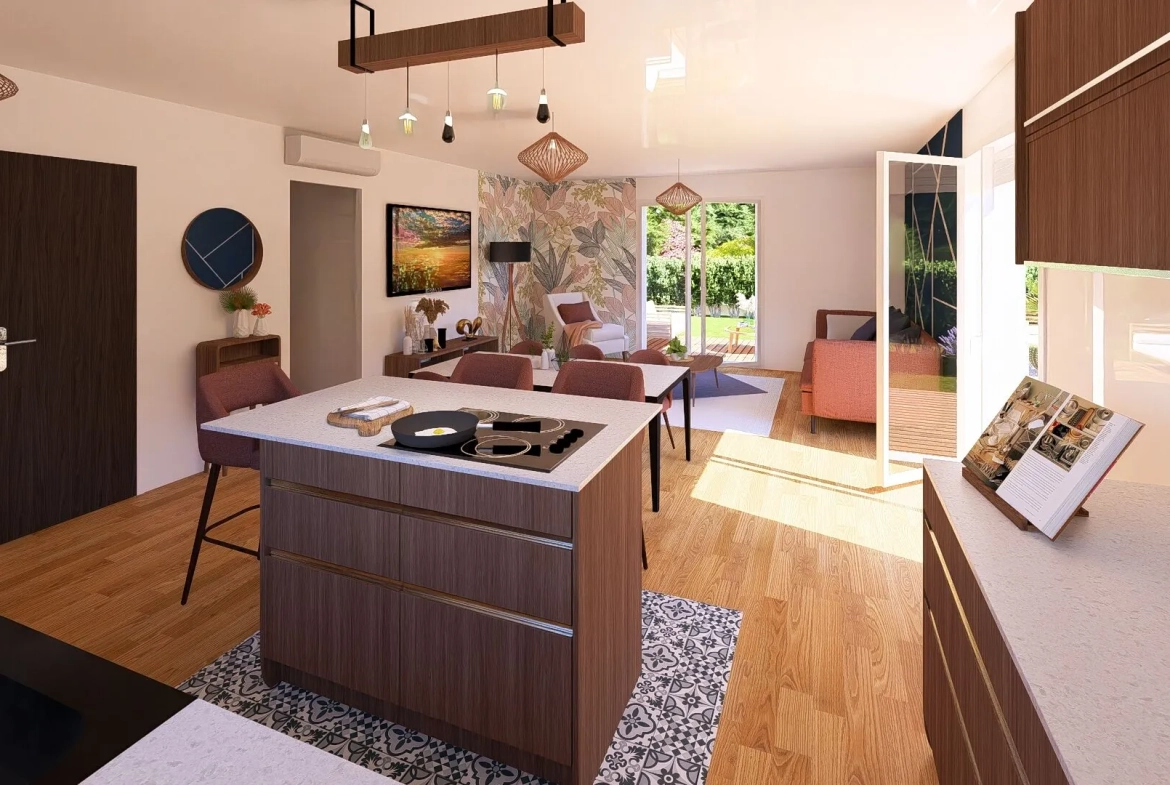 Terrain de 500 m² à Seyresse avec maison modulable et chauffage réversible 
