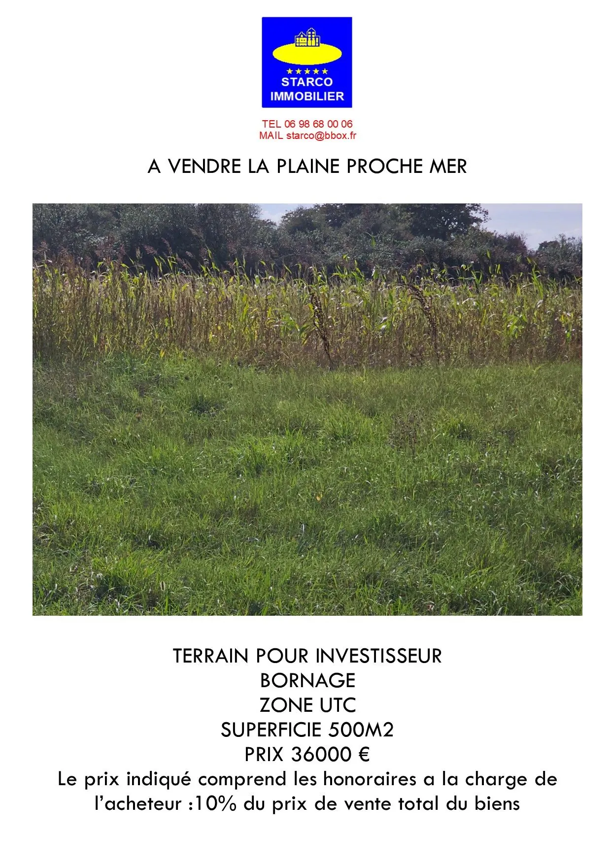 Terrain à vendre à La Plaine-sur-Mer – Proche mer et côte Cormier 