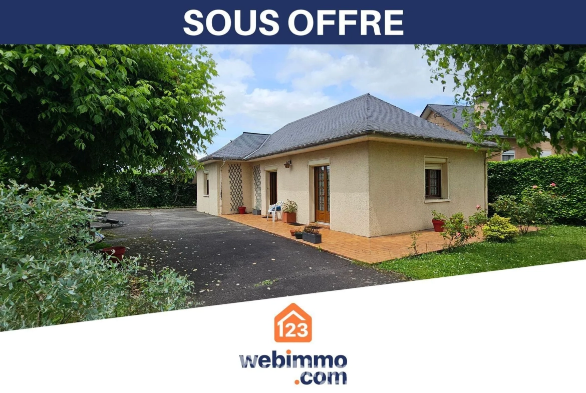 Maison de plain-pied de 74 m² à Coarraze avec garage et terrain clos 