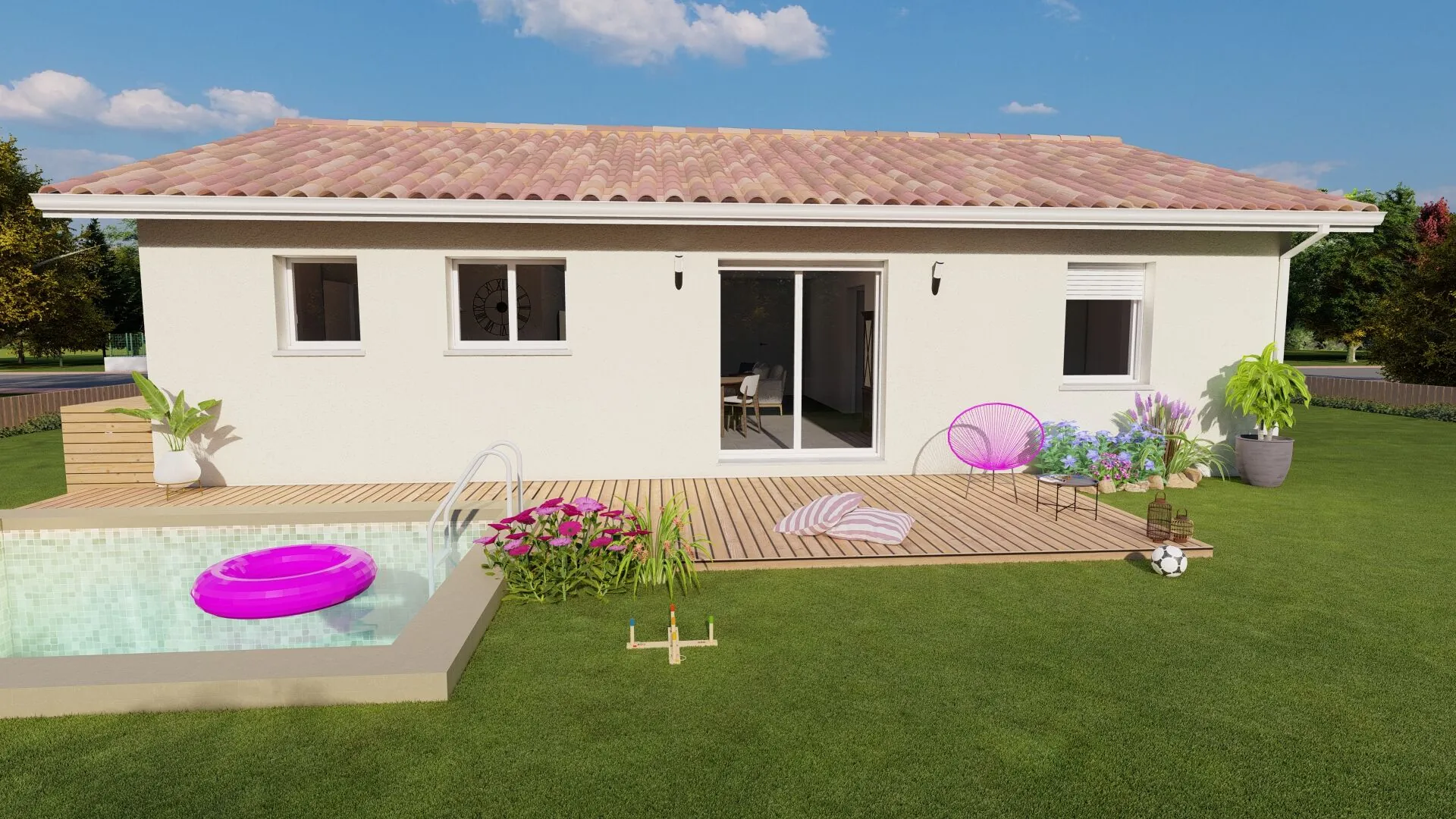 Maison neuve 2 chambres avec grand séjour à Bergerac - Prix tout compris 