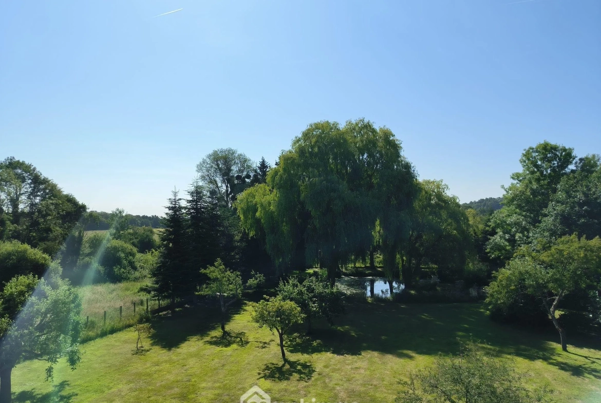 Belle maison normande avec parc, étang et sous-sol complet à Pargny-Filain 
