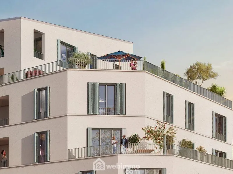 A vendre appartement T2 de 43 m² avec terrasse à La Rochelle 