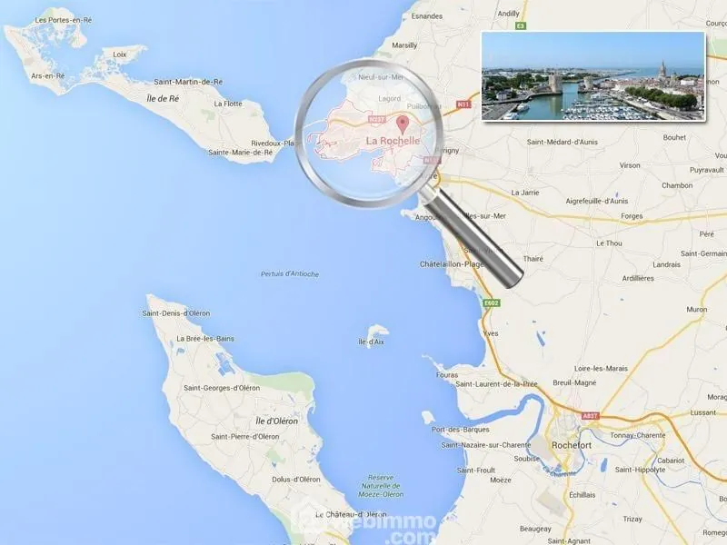 A vendre appartement T2 de 43 m² avec terrasse à La Rochelle 