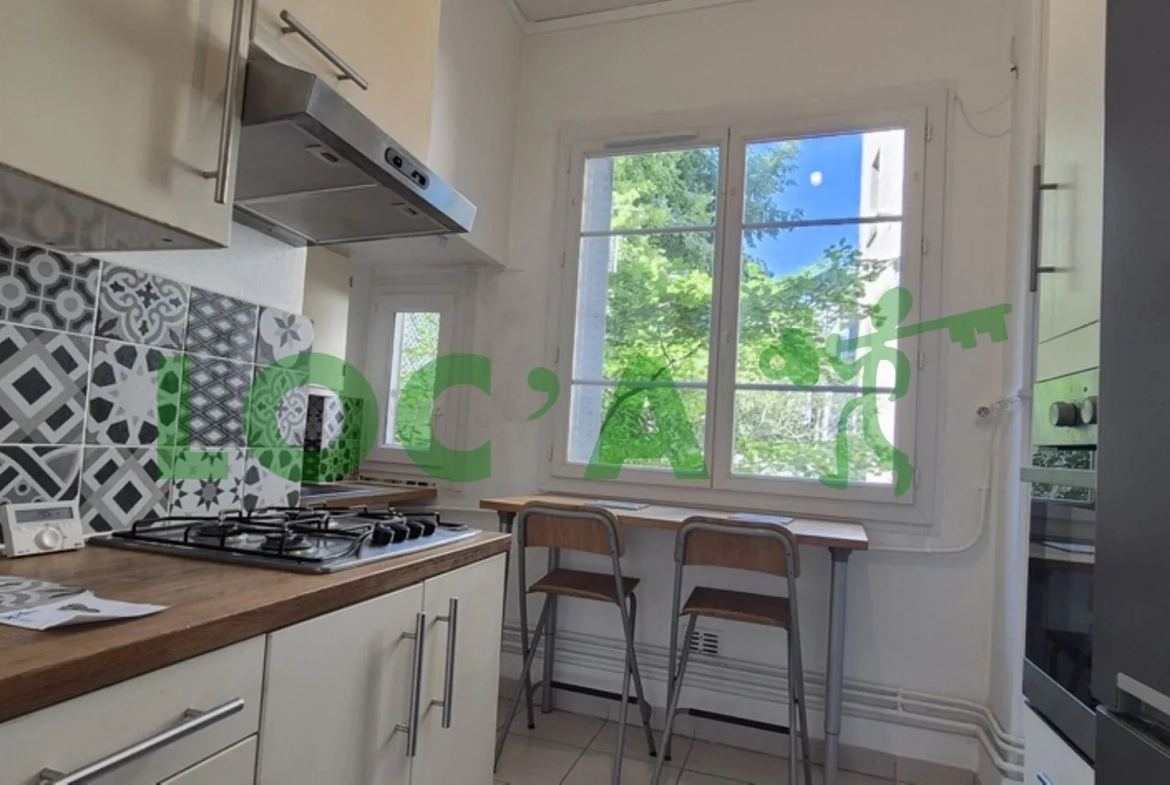 Appartement F2 de 46 m² à Dijon avec cave et chauffage au gaz 