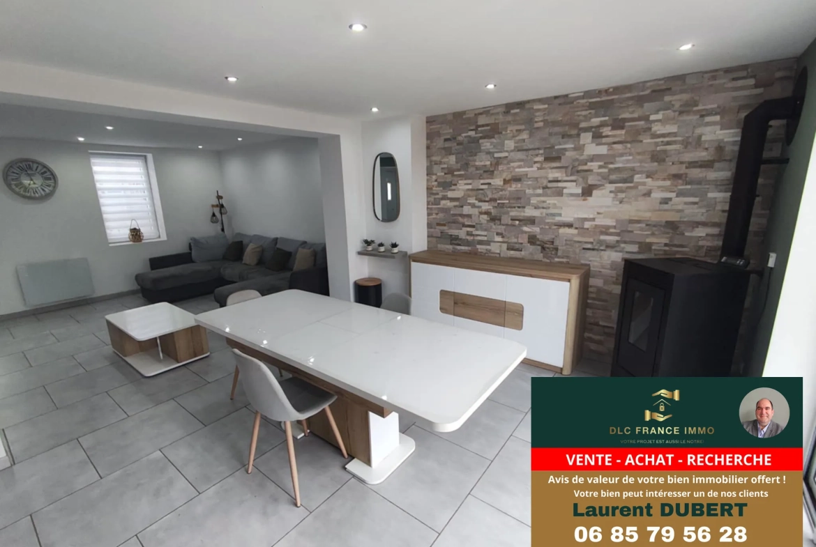 Maison typique rénovée de l'Avesnois avec 3 chambres et grand terrain à vendre 