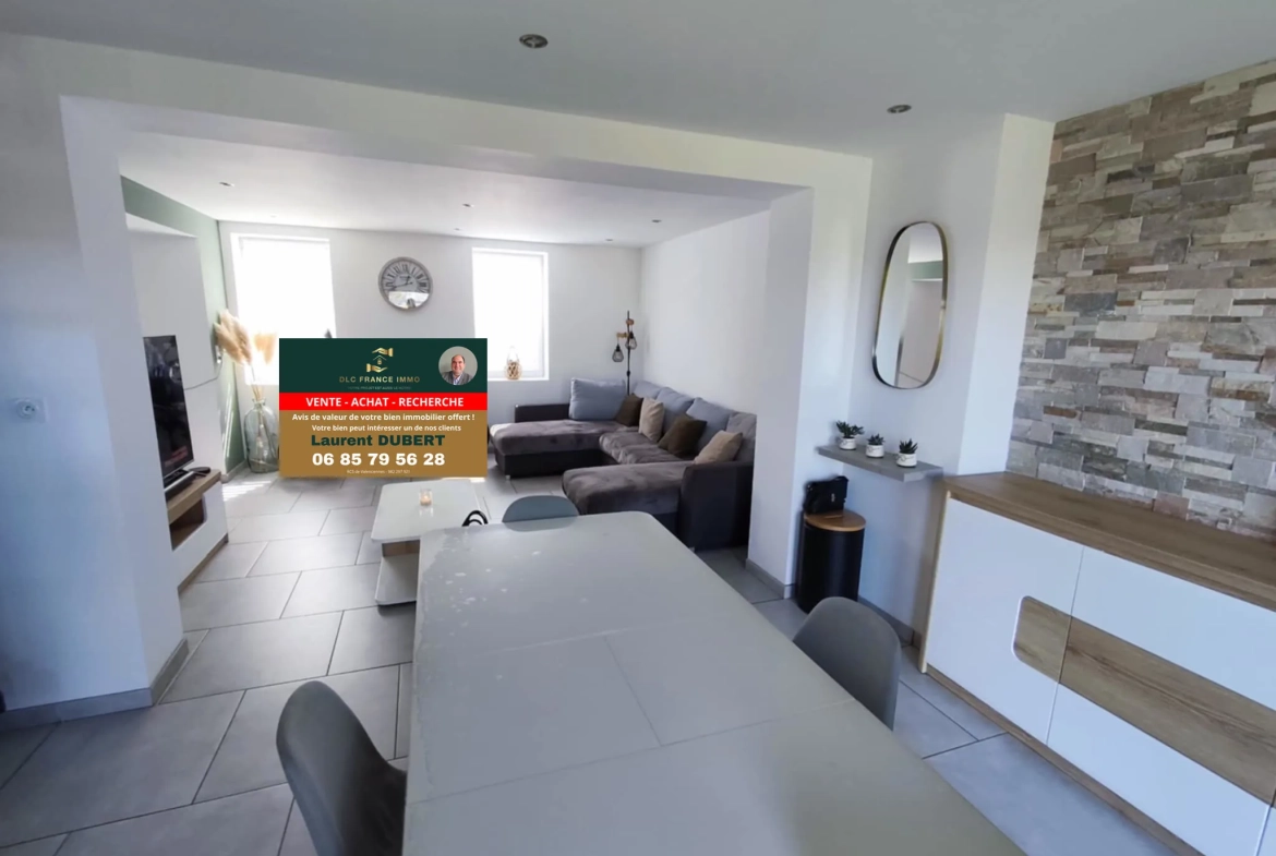 Maison typique rénovée de l'Avesnois avec 3 chambres et grand terrain à vendre 