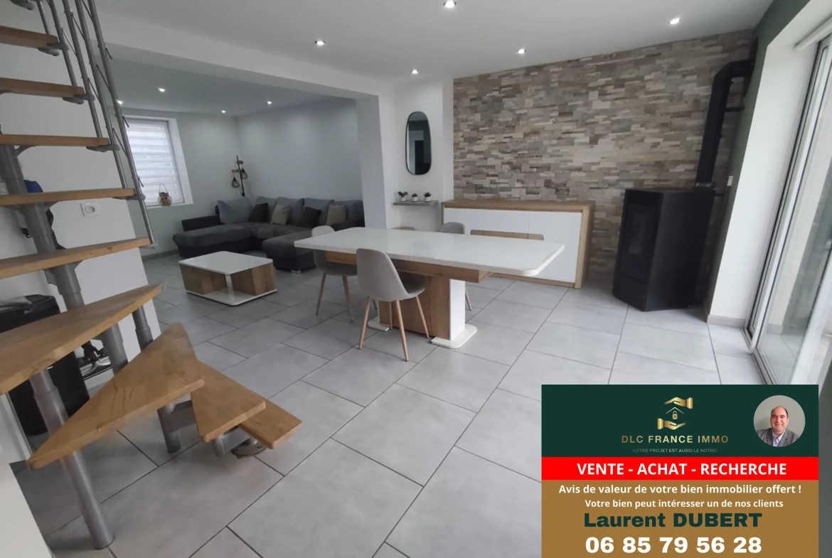Maison typique rénovée de l'Avesnois avec 3 chambres et grand terrain à vendre 