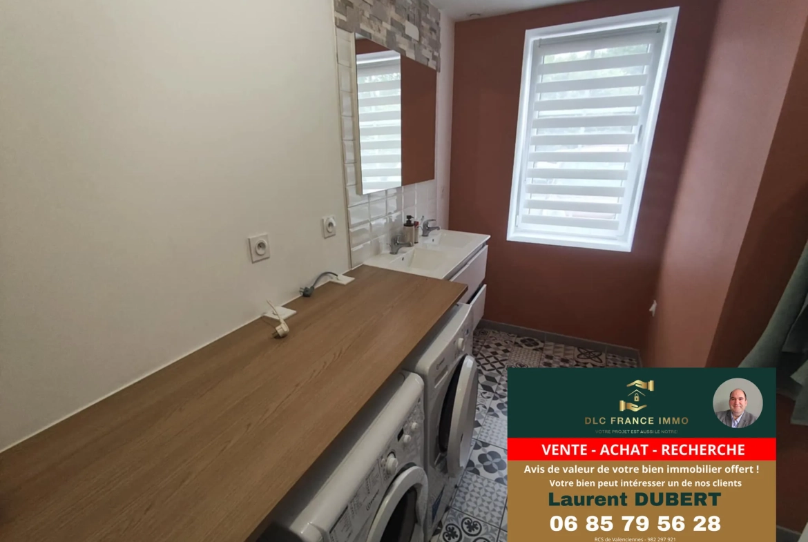 Maison typique rénovée de l'Avesnois avec 3 chambres et grand terrain à vendre 