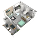 Studio de 29 m² avec terrasse et parking à Montpellier
