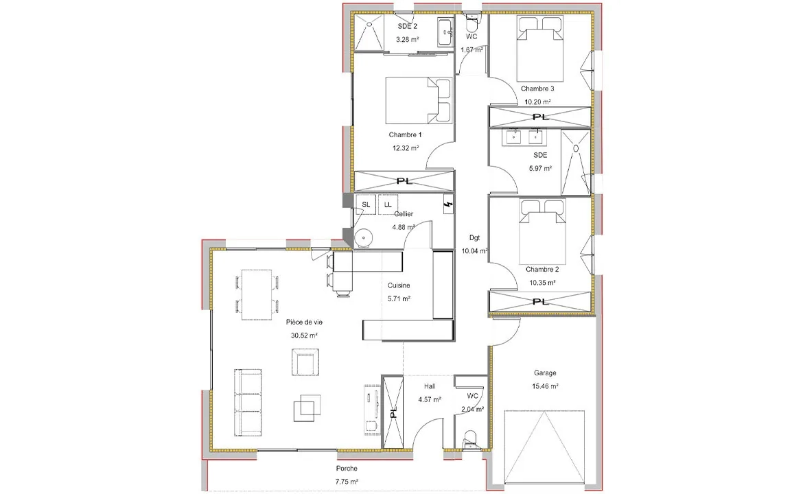 Votre maison neuve à Hinx - Construction personnalisée de 101 m² avec terrain de 579 m² 