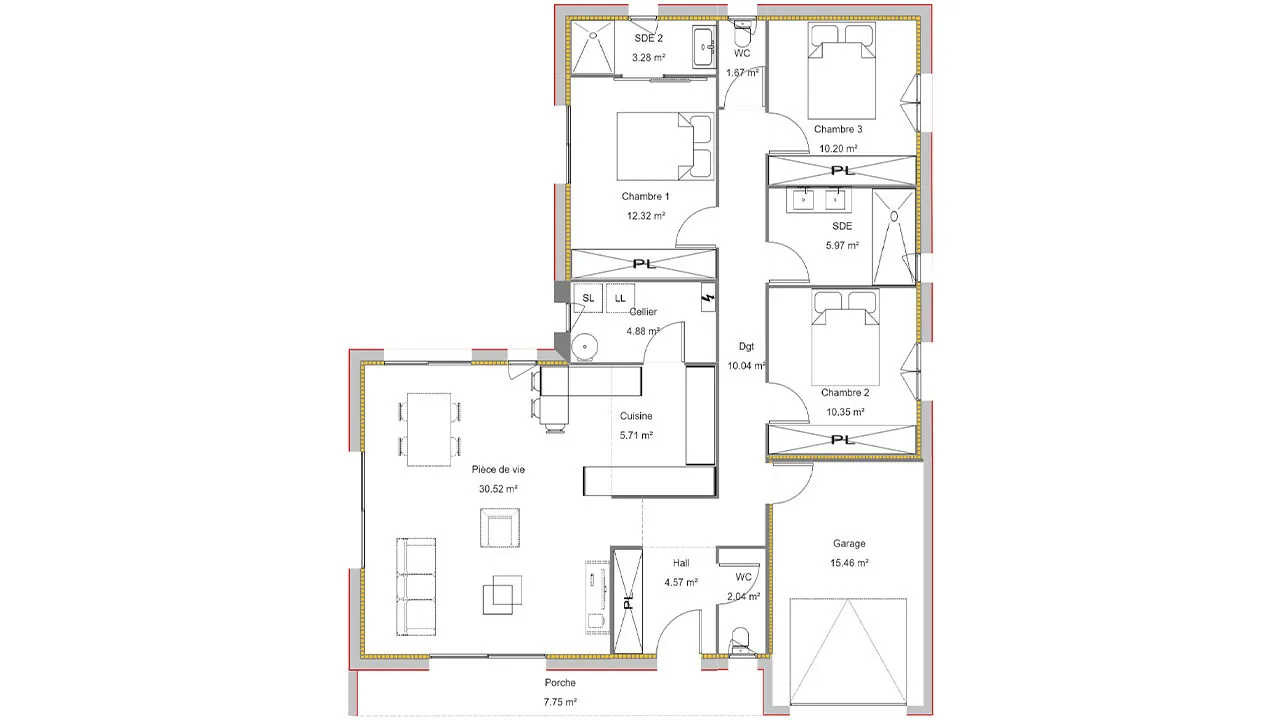 Votre maison neuve à Hinx - Construction personnalisée de 101 m² avec terrain de 579 m² 