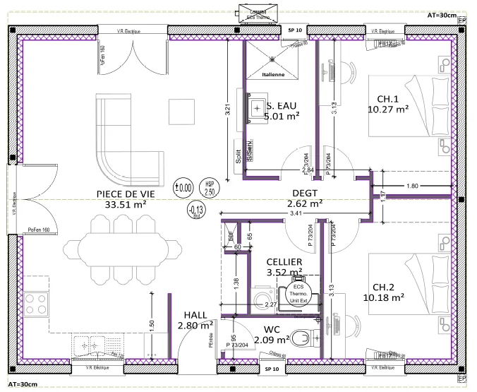 Maison neuve 70m² avec 2 chambres à Vielle-Saint-Girons, proche de l’océan 