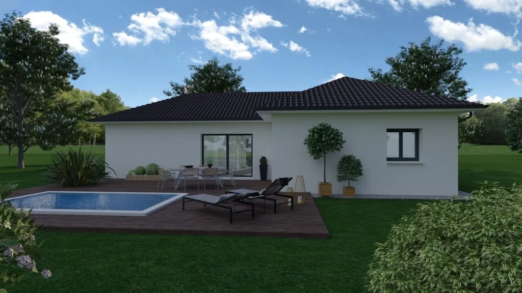 Maison neuve de 90 m² avec jardin à Le Pont-de-Beauvoisin