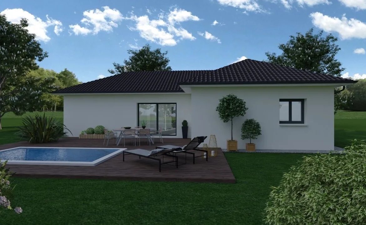 Maison neuve de 90 m² avec jardin à Le Pont-de-Beauvoisin 