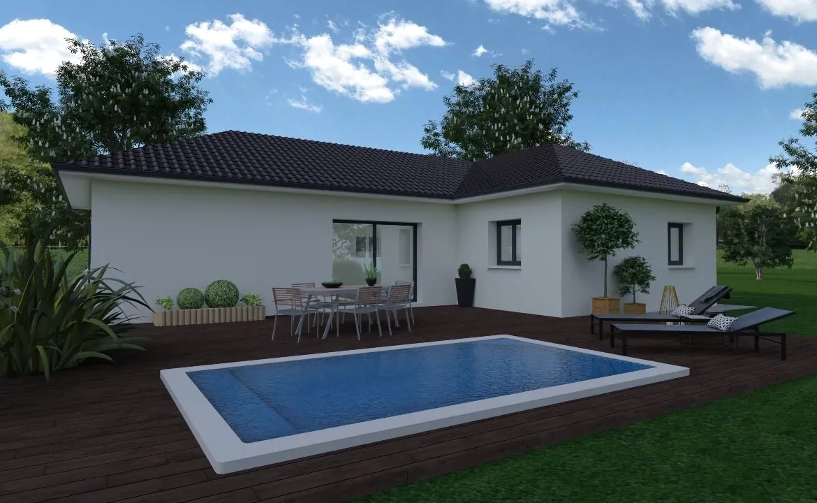 Maison neuve de 90 m² avec jardin à Le Pont-de-Beauvoisin 