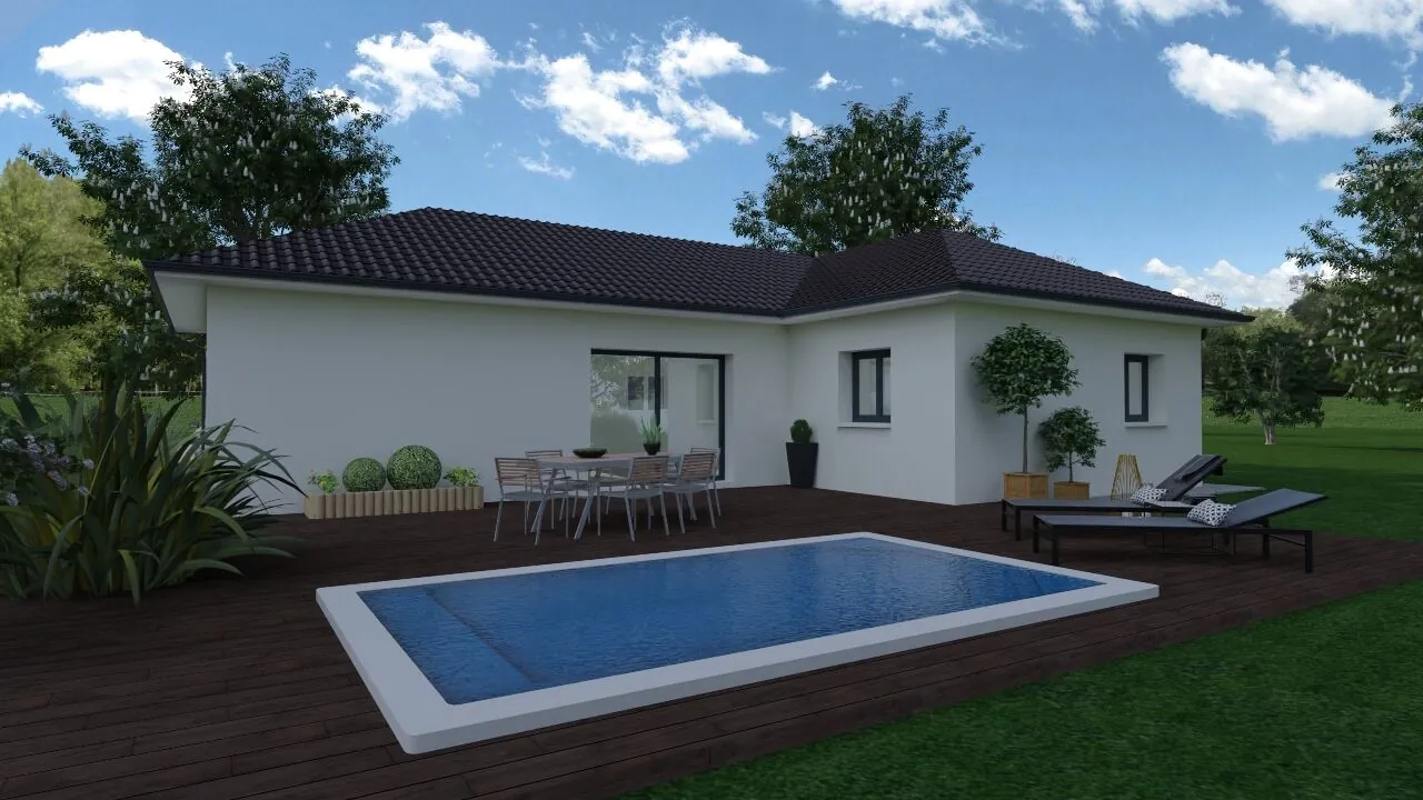 Maison neuve de 90 m² avec jardin à Le Pont-de-Beauvoisin 