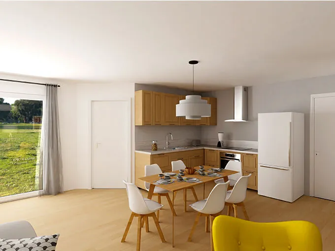 Maison 3 chambres avec garage à Lalinde - Terrain de 900 m² à partir de 207 000 € 