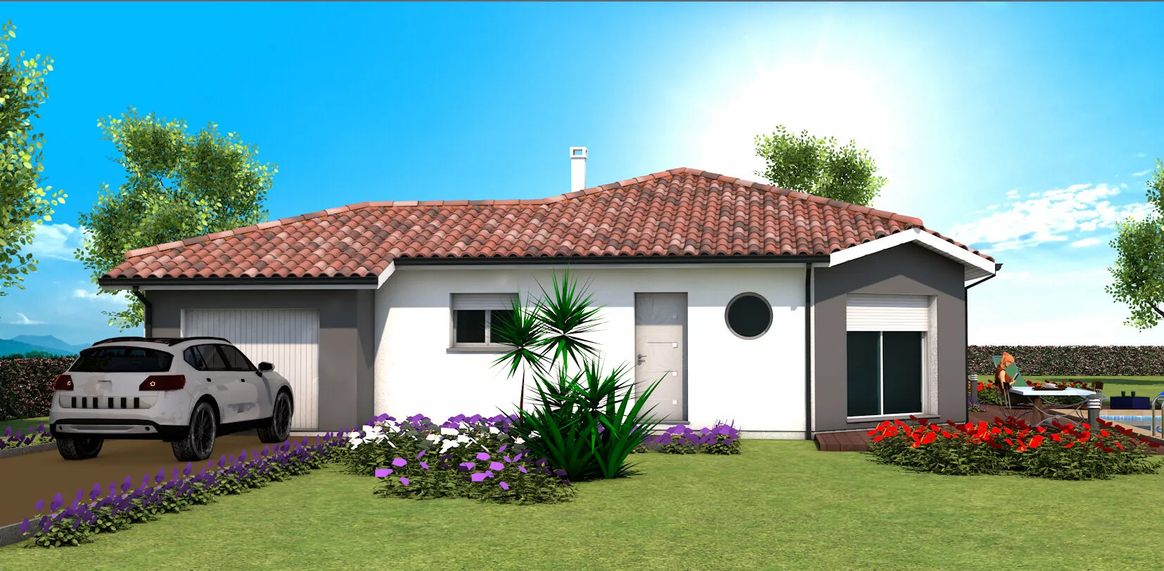 Maison neuve 3 chambres avec garage et grand jardin à Castets 