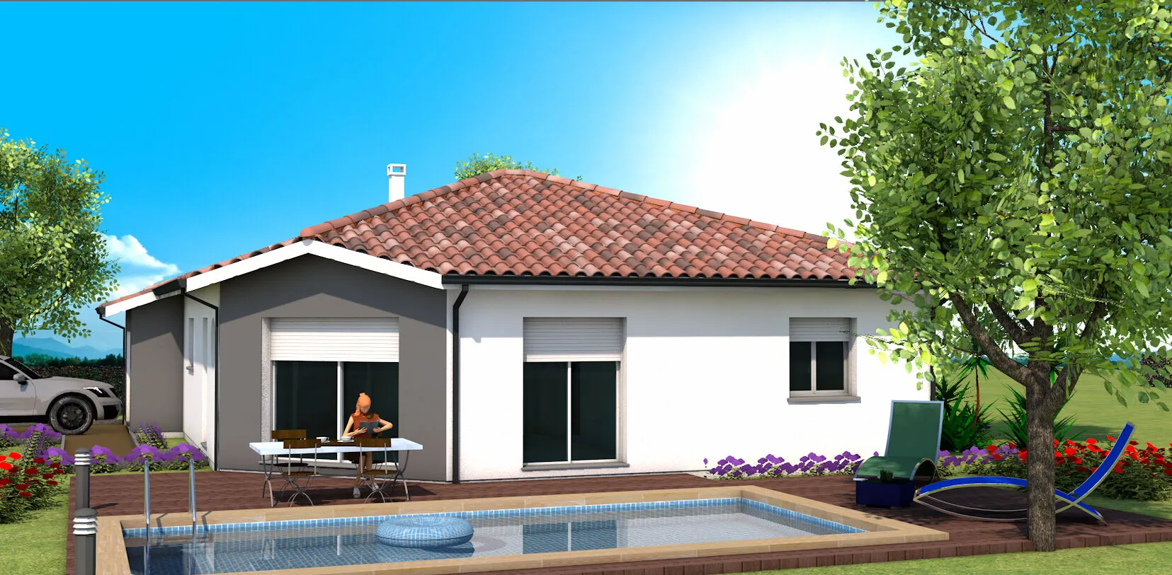 Maison neuve 3 chambres avec garage et grand jardin à Castets 