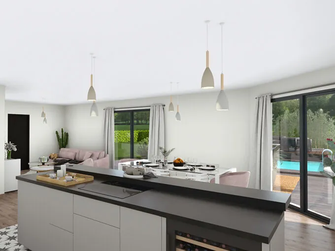 Maison neuve 3 chambres avec garage et grand jardin à Castets 