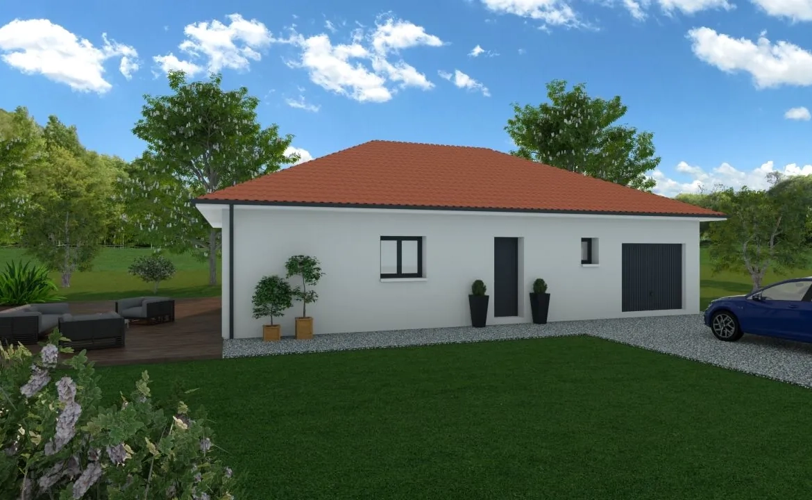 Maison neuve de 90 m² avec jardin à Le Pont-de-Beauvoisin – Contruction écologique 