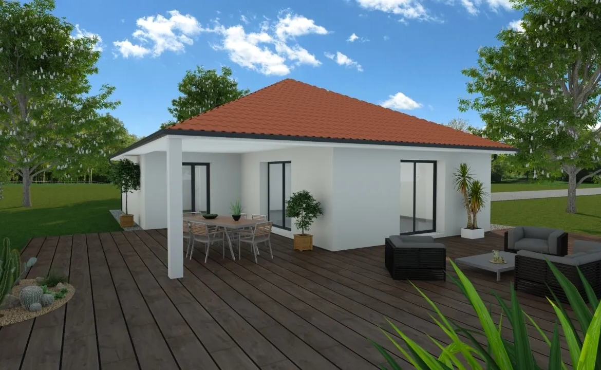 Maison neuve de 90 m² avec jardin à Le Pont-de-Beauvoisin – Contruction écologique 