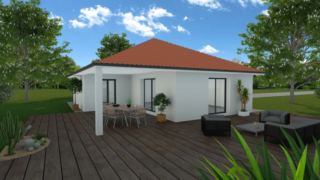 Maison neuve de 90 m² avec jardin à Le Pont-de-Beauvoisin – Contruction écologique 