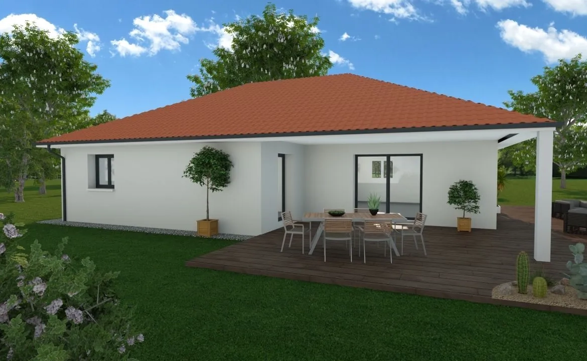 Maison neuve de 90 m² avec jardin à Le Pont-de-Beauvoisin – Contruction écologique 