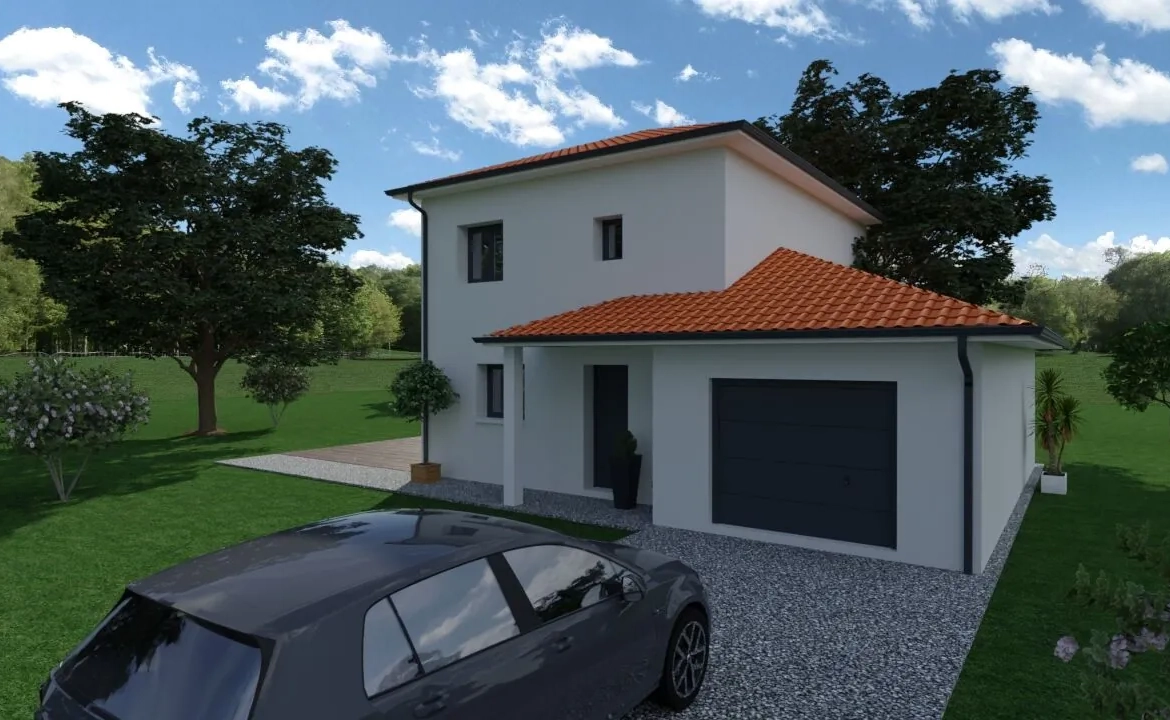 Maison neuve de 90 m² avec jardin à Le Pont-de-Beauvoisin – Contruction écologique 