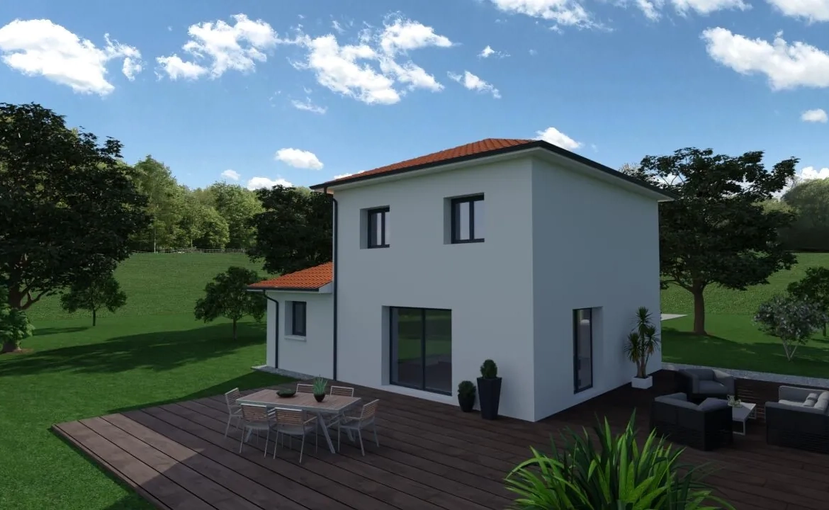 Maison neuve de 90 m² avec jardin à Le Pont-de-Beauvoisin – Contruction écologique 