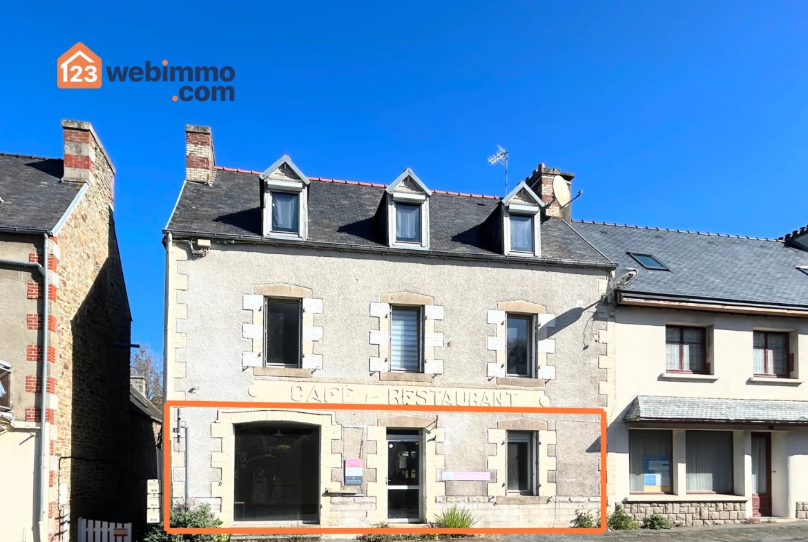 Local commercial et d'habitation de 166 m² à Saint-Michel-en-Grève, proche mer 