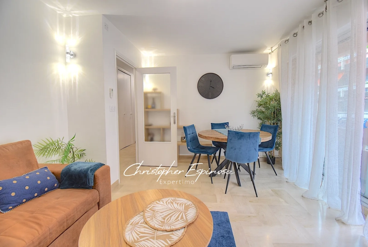 Appartement 2 pièces rénové à Antibes proche du Vieil Antibes 